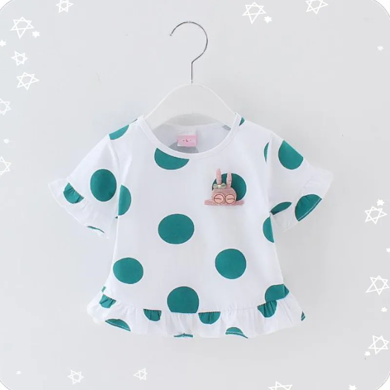 Модная дешевая детская рубашка; милая летняя хлопковая футболка для маленьких девочек