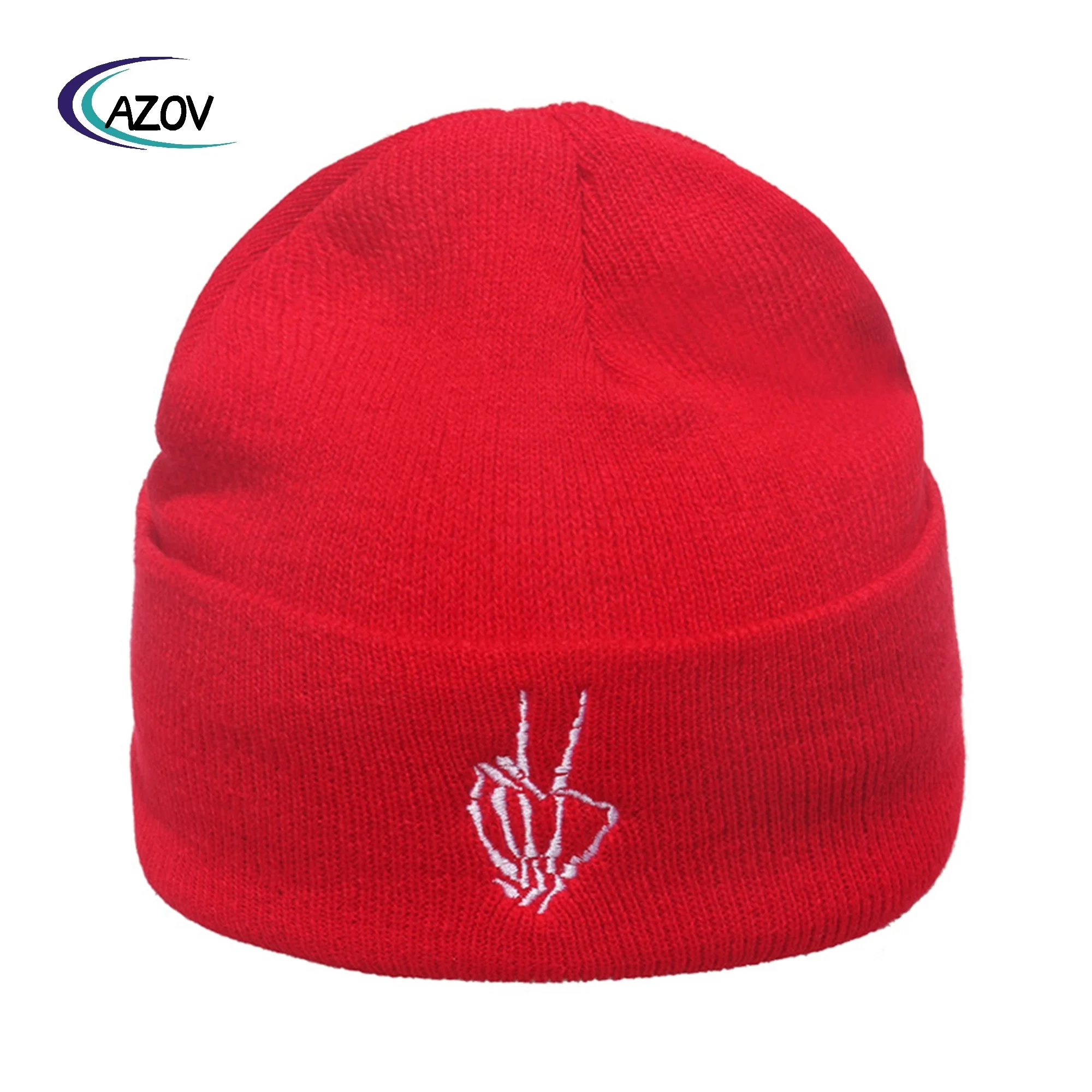Wholesale unisex 100% Acrylic Winter Hats Custom Jacquard logo Knitted Beanie Hat