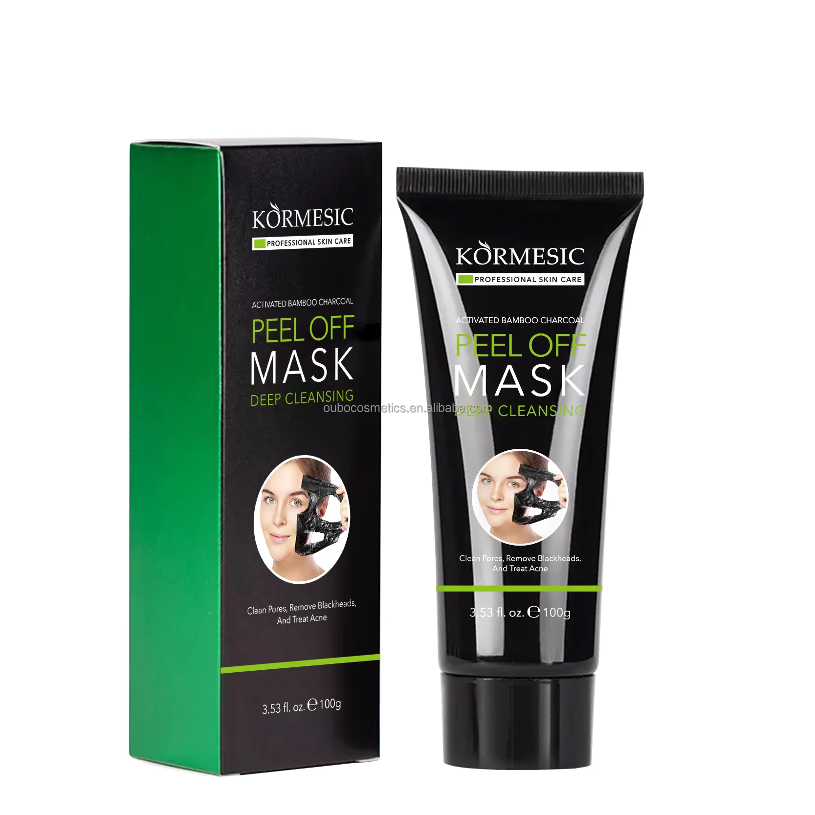OEM private label bamboo charcoal whitening deep cleansing skin care beauty nose mask peel off blackhead remover cream