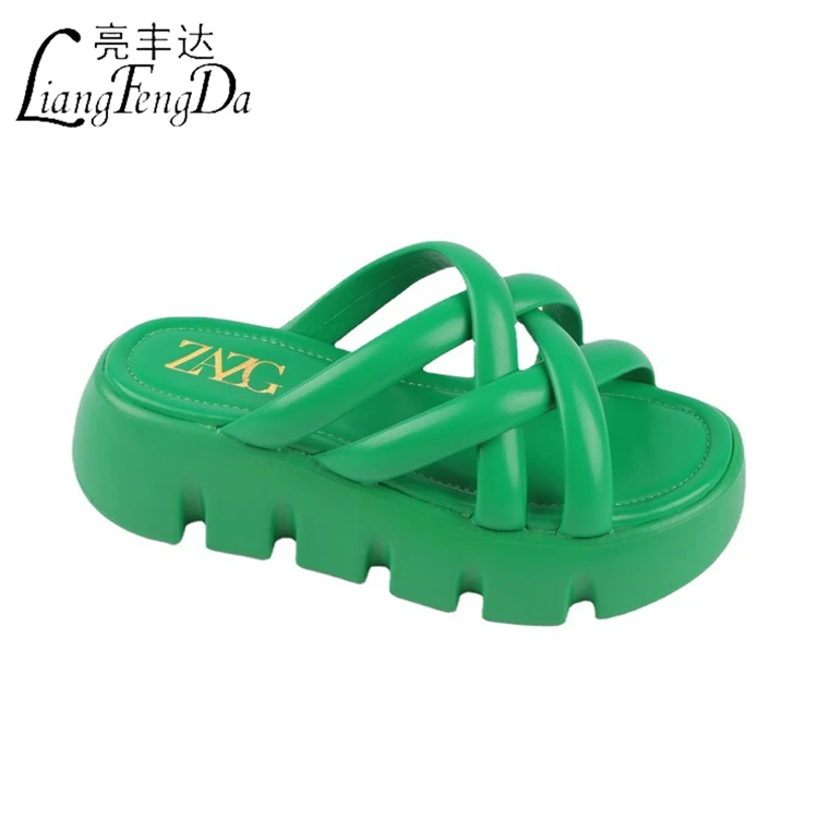 designer sandals Custom Logo Outdoor Slides Slippers for Women Soft Think Bottom Ladies Slippers Sandales-femme- PVC Custom Packing PU 600 Pairs
