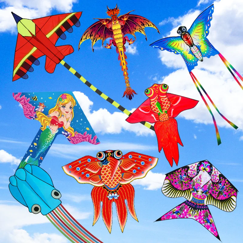 Factory Free shipping dragon kites flying butterfly  eagle kites outdoor toys for kids cartoon kites diamond delta bat cheap kit
