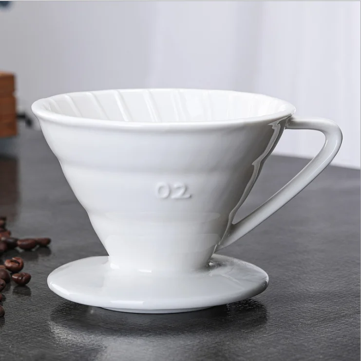 Pour Over Cone Shape Ceramic Reusable Coffee Filter Coffee Drip Funnel