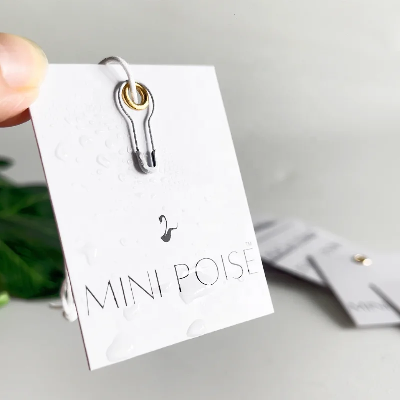 LOPAL High Quality Custom Own Brand 400G with gold eyelet hang tags With Nylon String for Garment Clothing