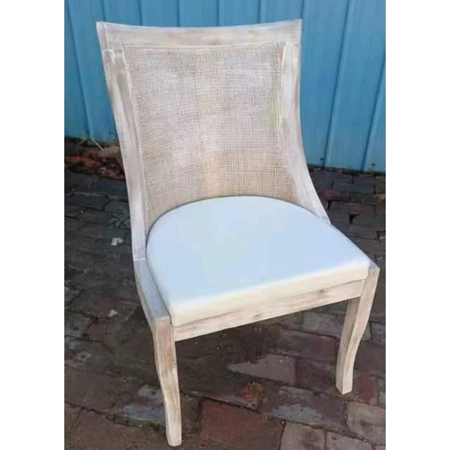 Natural Dining Room Furniture Modern Solidwood wood Rattan Dining Chairs