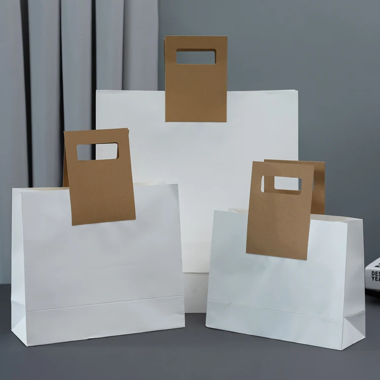 Hot selling shopping paper bags wholesale recycled paper bags  shopping kraft paper bags for household products