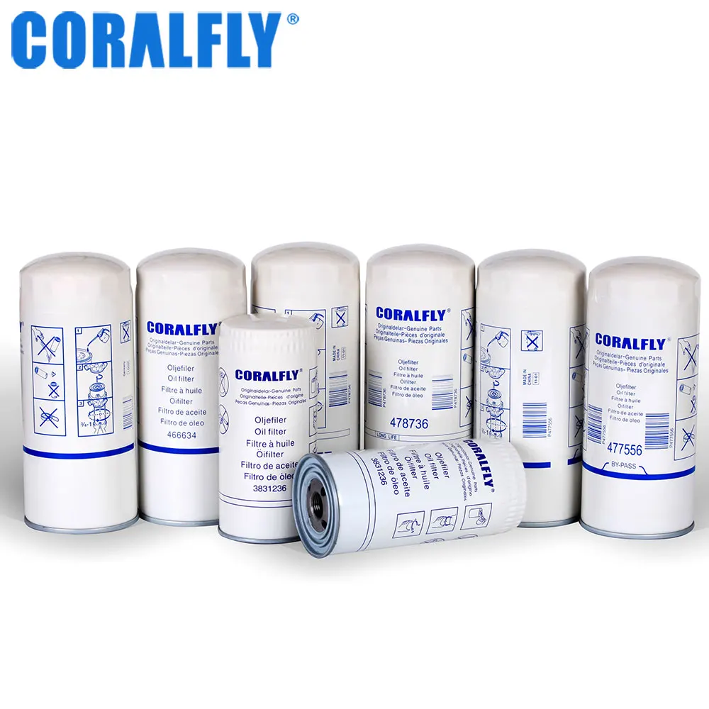 Coralfly Truck Diesel Engine Oil Filter 2914984700 21707133 1501002 1536454 1533831 LF17503 21707133 477556 For Volvo