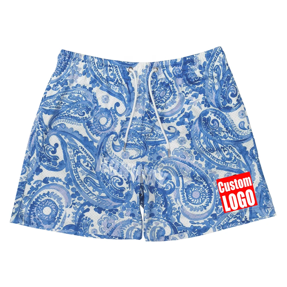 Wholesale Unisex Athletic Summer Running Men Polyester Double Layer Sublimation Gym Anime Sports Basketball Mesh Shorts For Men