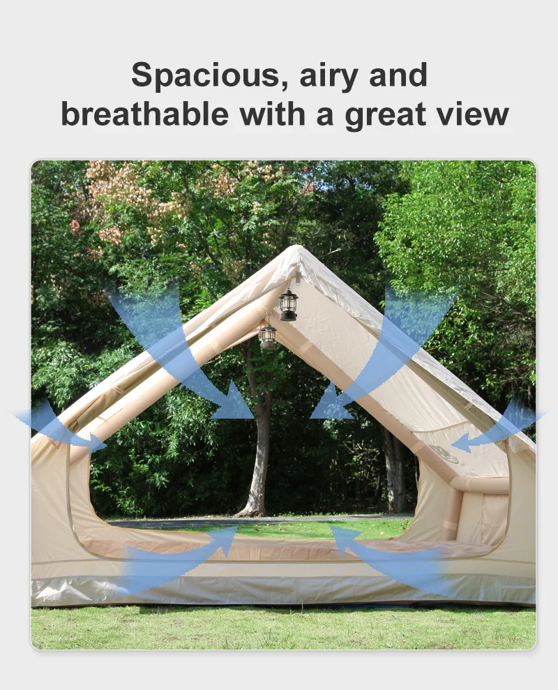 GINLOE Customized  8 person home inflatable air tent 6 square air tent for play