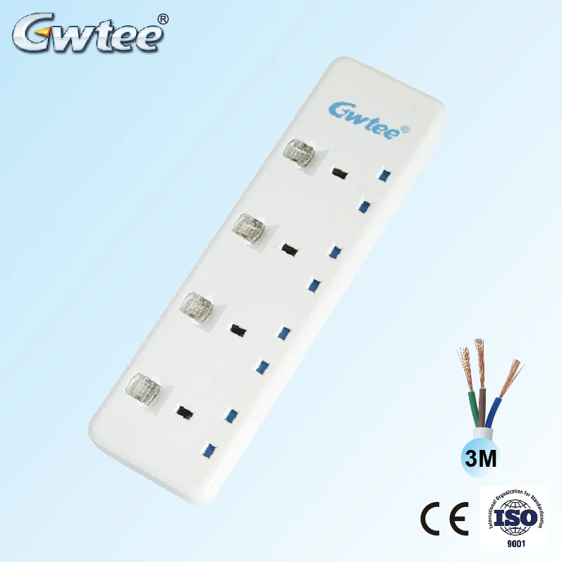 Best Selling Power Strip CE ROHS Certificates 4 AC Power Strip