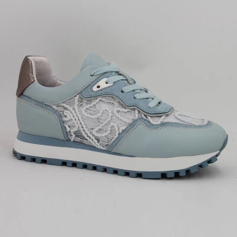 Manufacturer oem custom shoe brand design summer breathable mesh women casual sports shoes fashion leather sneakers for women