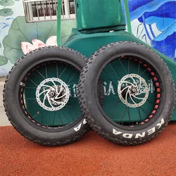 Fat bike wheel set Included ( Disc brake,  Tire, Shimano 8speed Free wheel)