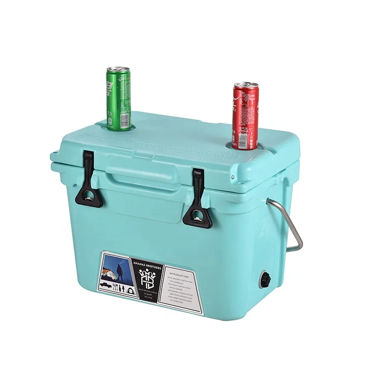 OEM Rotational Molding 45L Eco-Friendly Ice Cooler Box Insulation Barrel plastic cooler for Outdoor Camping