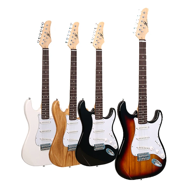 ST Electric Guitar China factory wholesale high quality Paulownia Wood body gloss finish support OEM customization