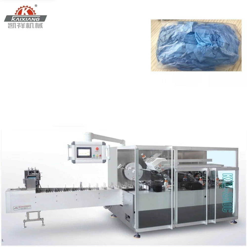 Automatic high speed gloves box packing carton packing cartoning machine