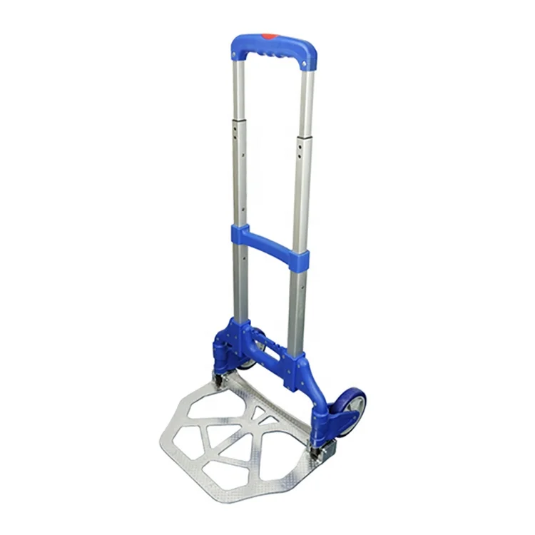 WBD folding stainless steel aluminum alloy railway station airport passenger hand luggage trolley