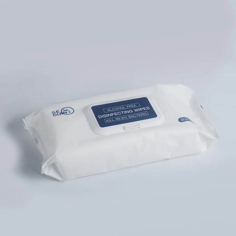 80pcs alcohol free kill 99.9% bacteria cleaning wipes OEM wet wipes