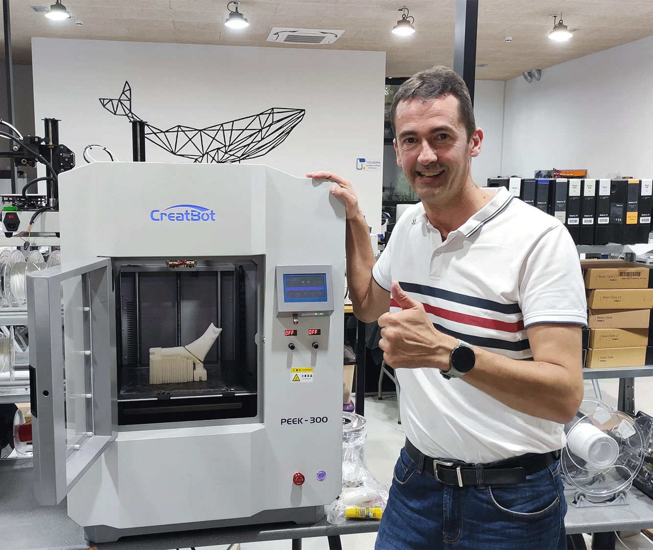 CreatBot PEEK-300  Professional  300*300*400 high temperature 3D printer   large industrial FDM 3D printer