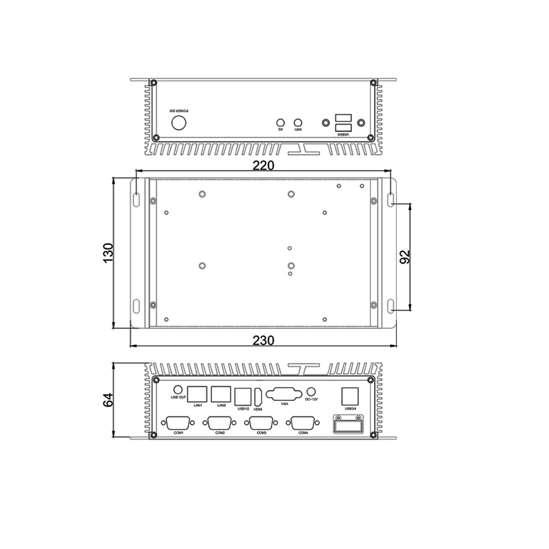Leading The Industry Model 285 Embedded Industrial Computer For Win7/8/10/Linux