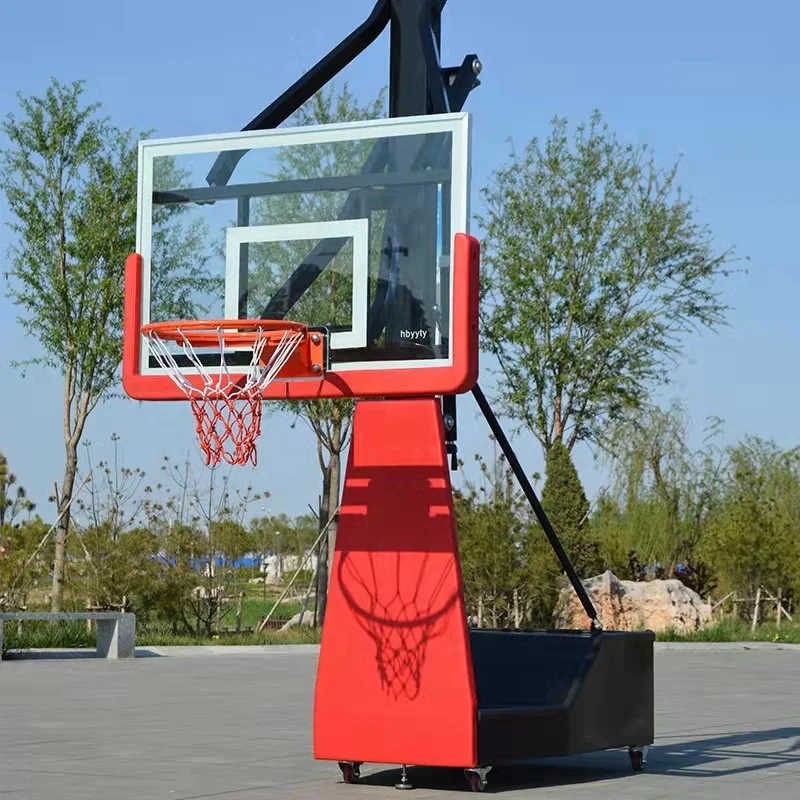 Height adjustable outdoor adjustable portable basketball hoop stand 10 feet basketball court body with stand