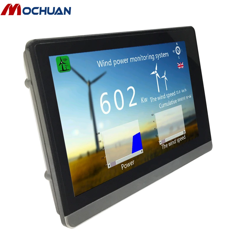 Mochuan 7 дюймов промышленный дисплей емкостный сенсорный экран hmi IP65 из водонепроницаемого материала