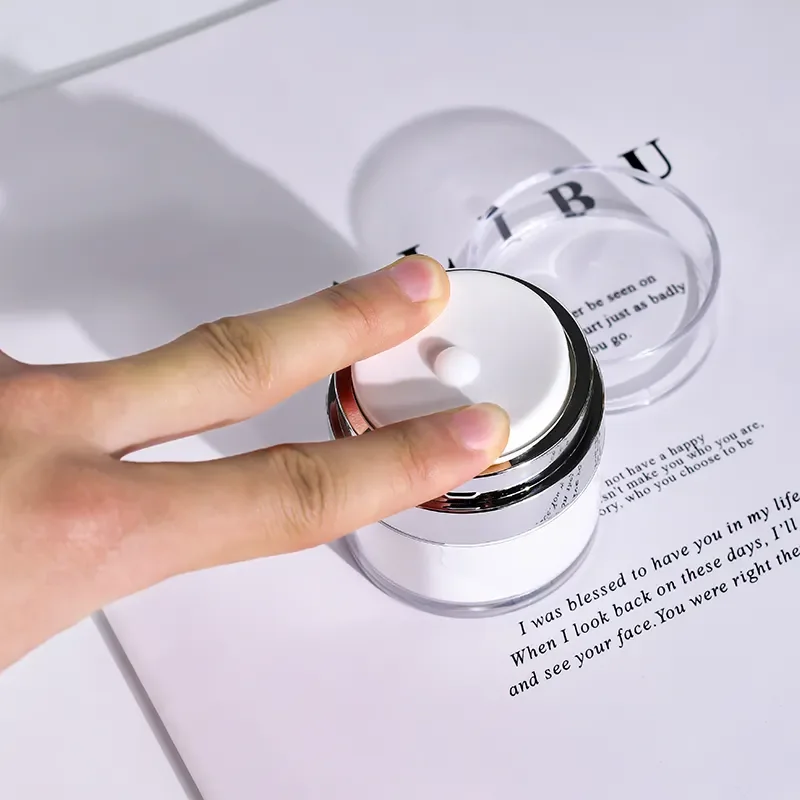 2022 new arrival cosmetic packaging 15g 30g 50g luxury acrylic plastic skin care airless lotion cream pump jar