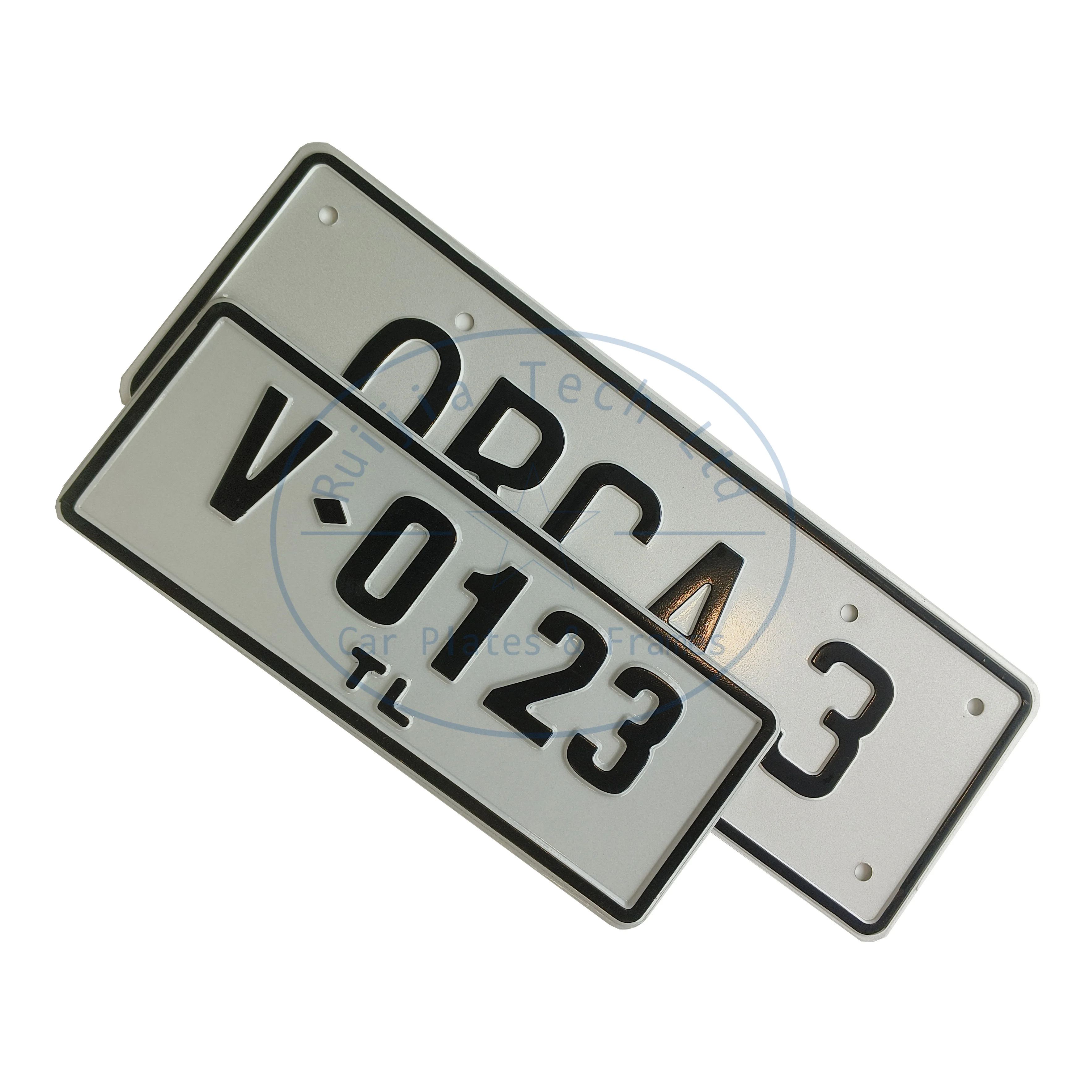 Aluminum embossed gold-stamped reflective can be customized with digital letters and numbers for vehicle license plates
