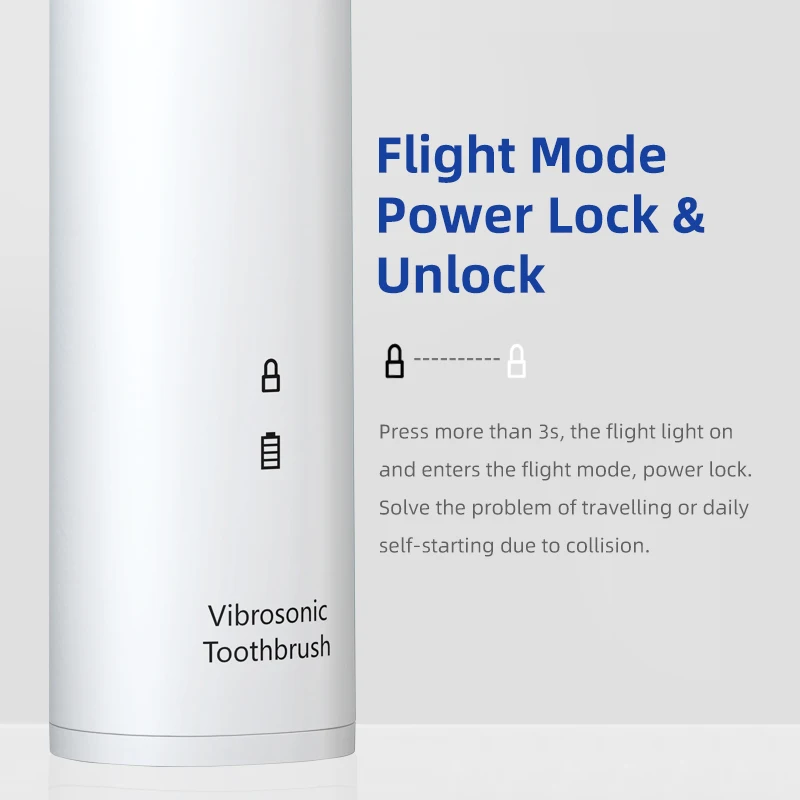 Vibrosonic Toothbrush Manufacturer Private Logo 60 Automatic Sweep Electrical Smart  Pressure Sensor Sonic Electric Toothbrush