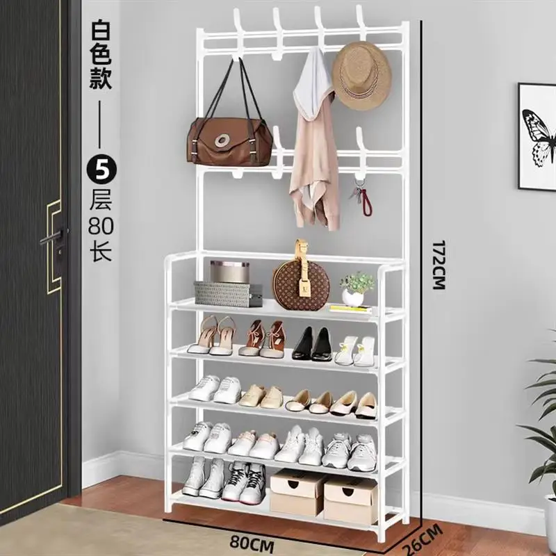 4/5 Layers Multi Layered Shoe Rack Floor To Integrated Multi-Functional And Minimalist Clothes Door Storage