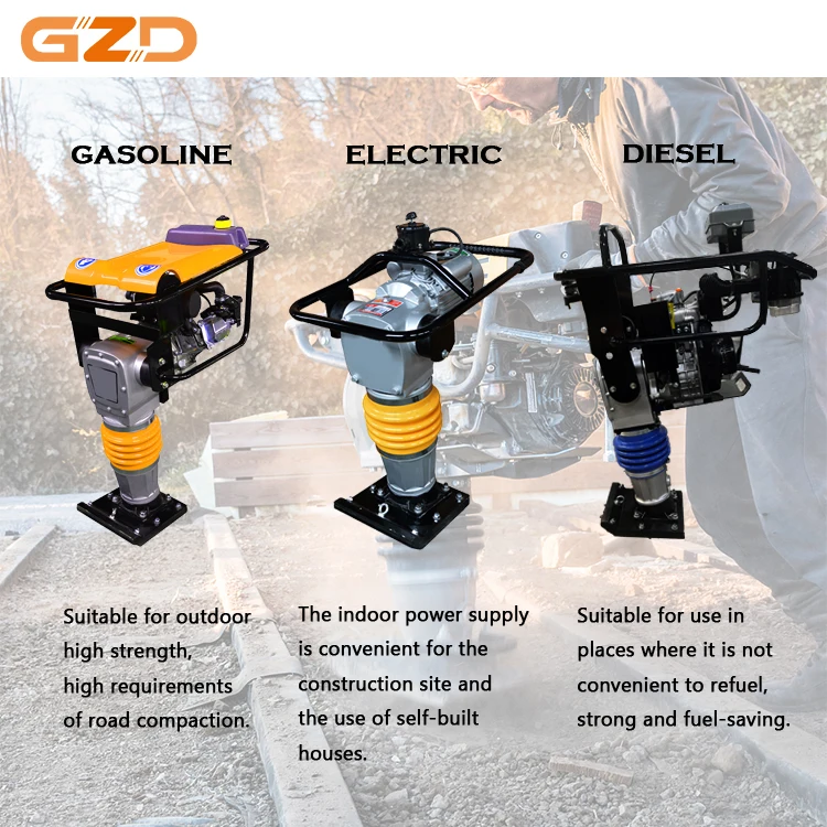 Factory Sale China Gasoline 6.5hp Tamping Rammer RM80 with Honda Gx160