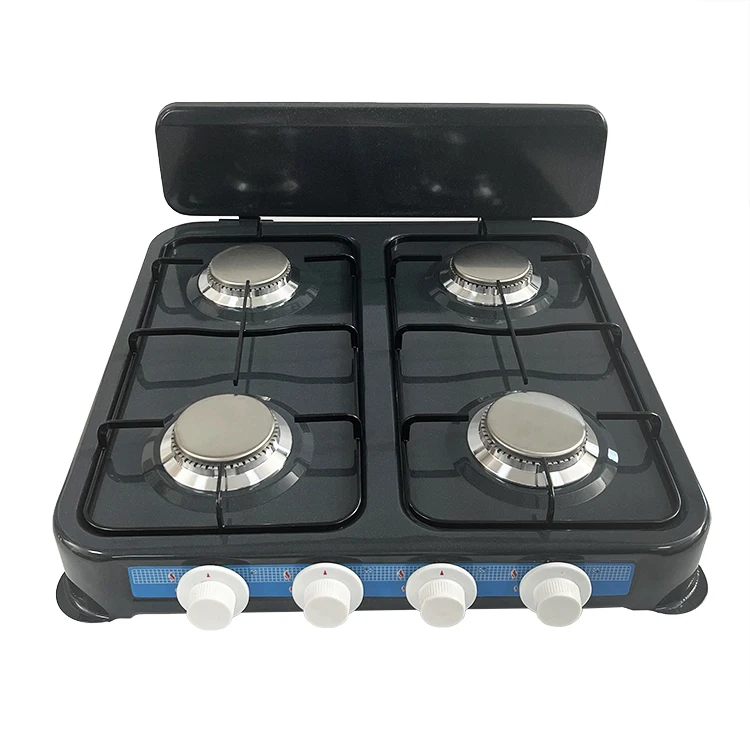 snowflake grey 4 burner portable kitchen table stand household gas stove without oven