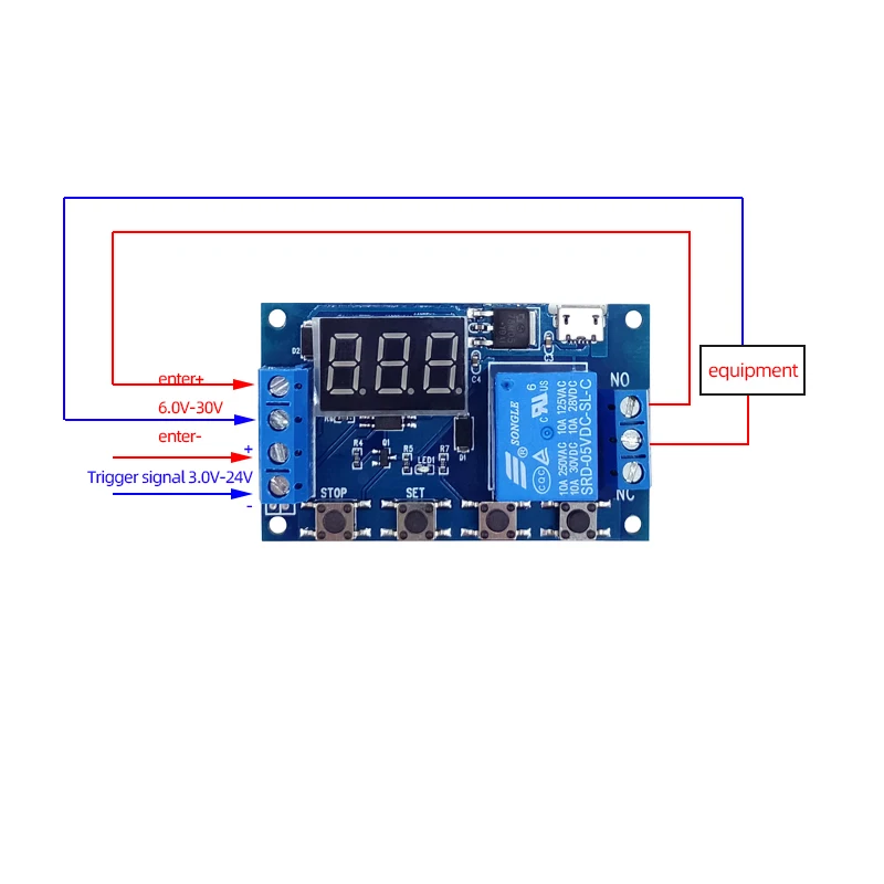 One-way relay module Delay power off Disconnect Trigger delay Cycle timing circuit switch