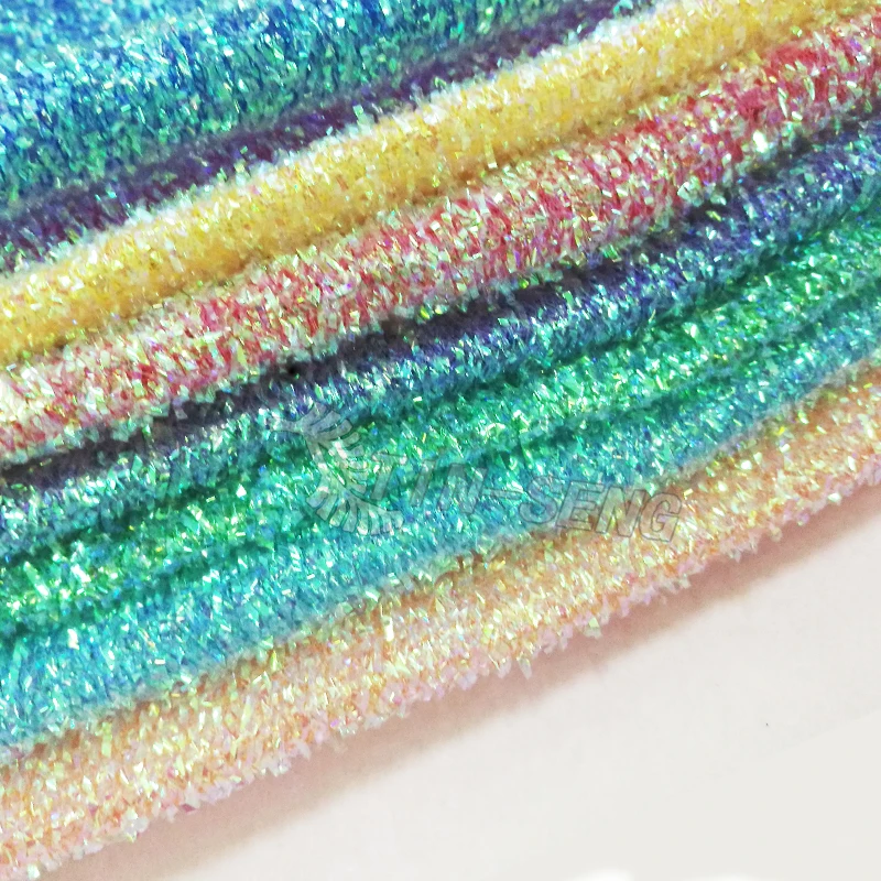 sponge lurex rainbow multicolor fabric for costume