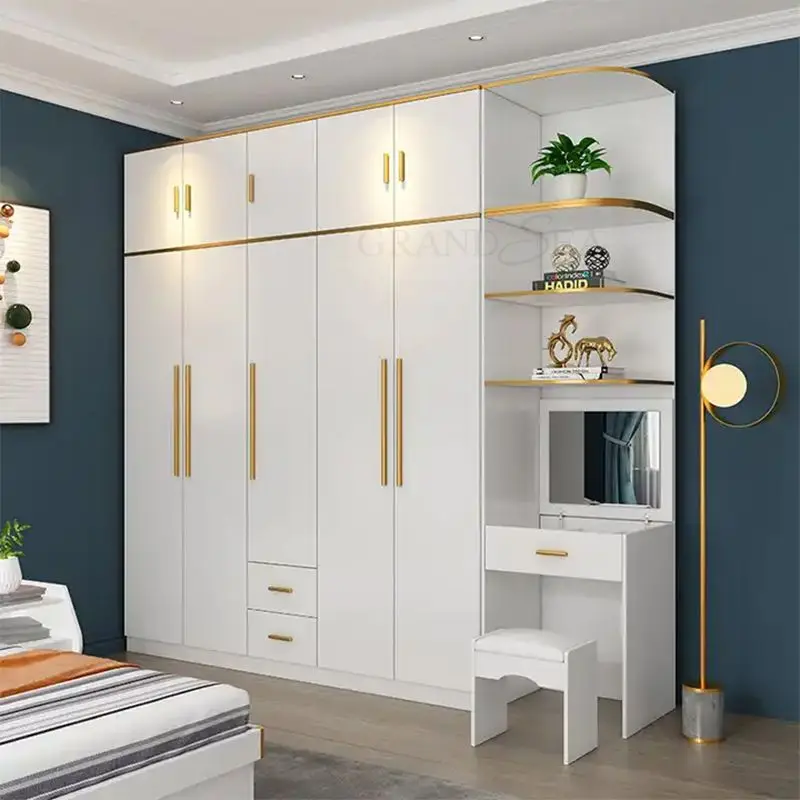 Factory Modern Wardrobe Storage Cabinet individual Closet Bedroom Furniture customized High gloss wardrobe cabinet