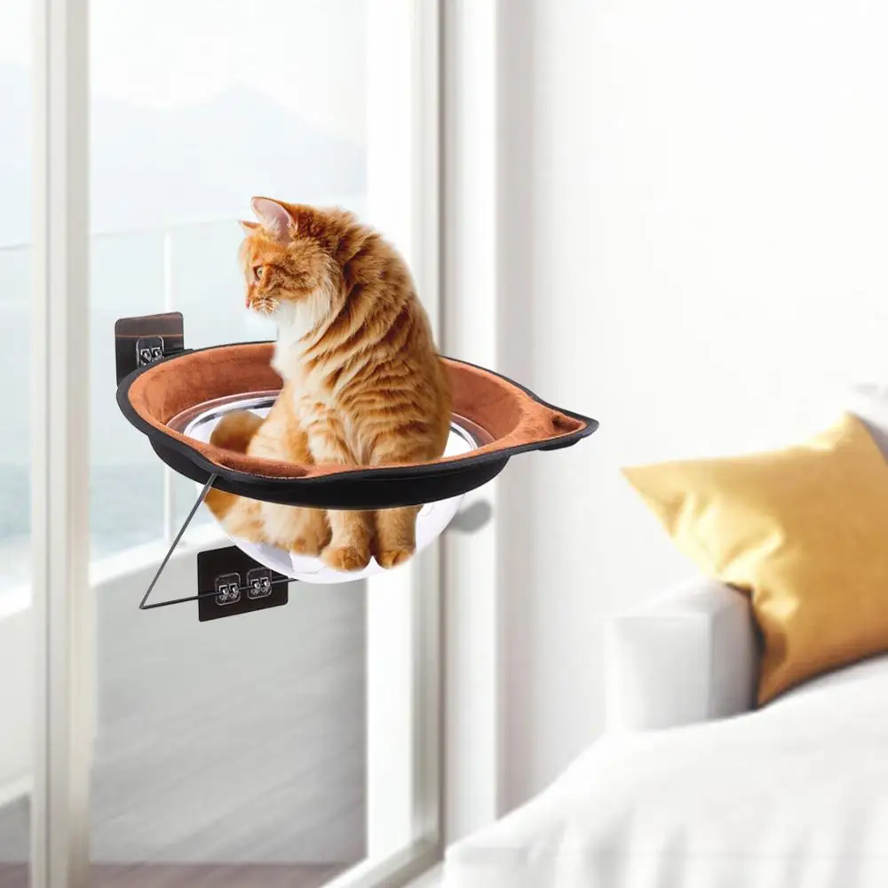 
Space Capsule Design Comfortable Long Plush Soft Pet bed Window Mount Pet Cat Hammock Pet Bed 