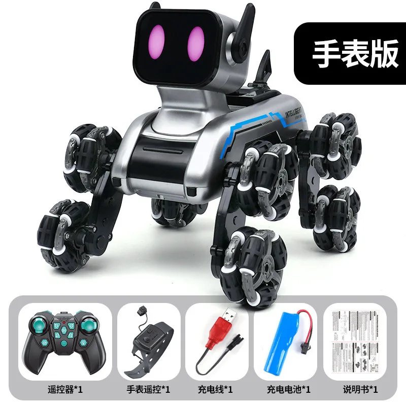 Eight-wheeled stair climbing mechanical dog remote control toy gesture sensing transform shape electric intelligent robot dog