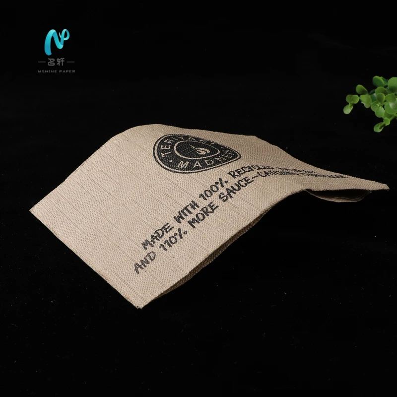 paper napkins factory custom Christmas printed dispenser napkins 16*21cm V fold white&brown virgin pulp&recycle