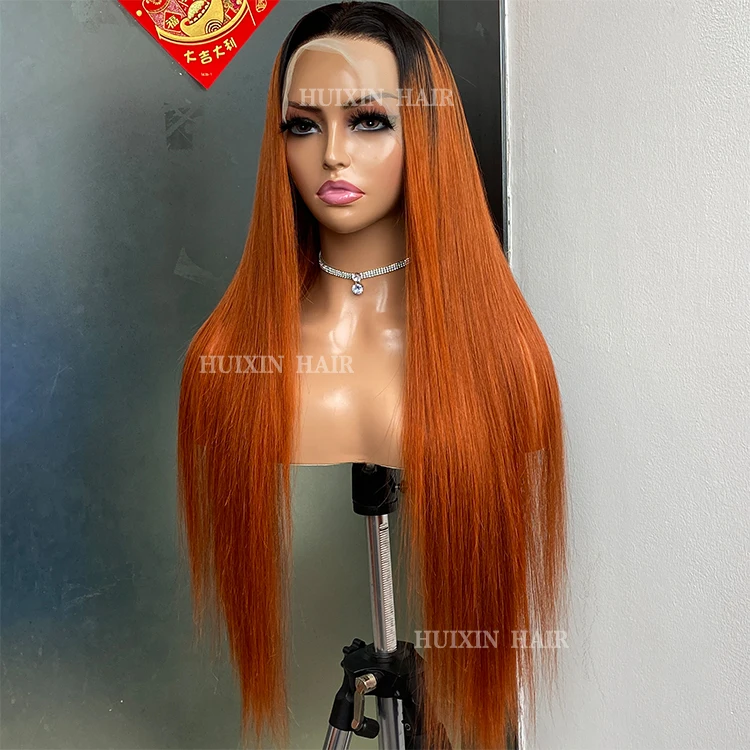Factory Brazilian Malaysia Wigs natural transparent lace front human hair 1b350 straight 13x4 lace frontal wig