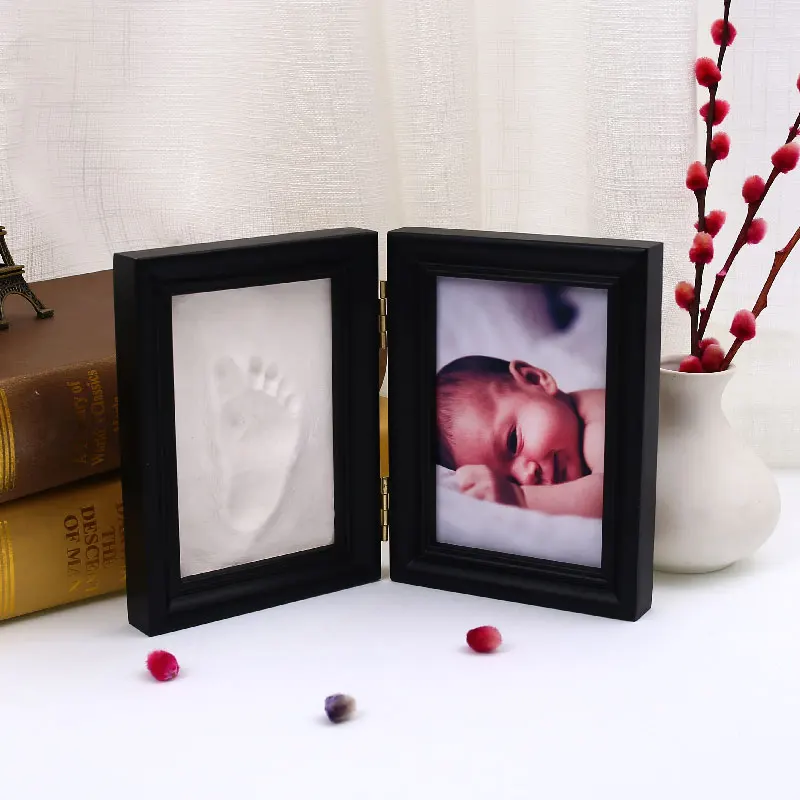 Newborn cute Baby Handprint and Footprint Kit DIY Clay Photo Frame Baby Nursery Memory Art Kit