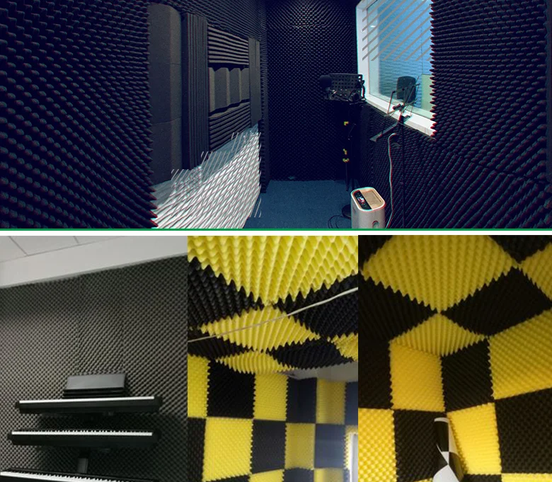 Soundproofing Foam Acoustic Foam Sound Treatment Studio Room Absorption Wedge Tiles foam