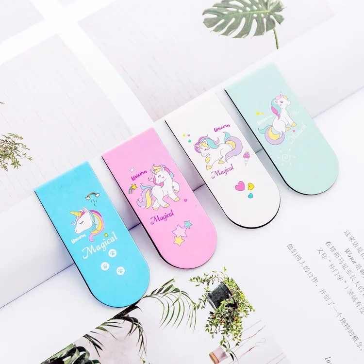 High Quality Magnetic Printed Paper Book Mark Beautiful Paper Folding Custom Magnetic Bookmarks