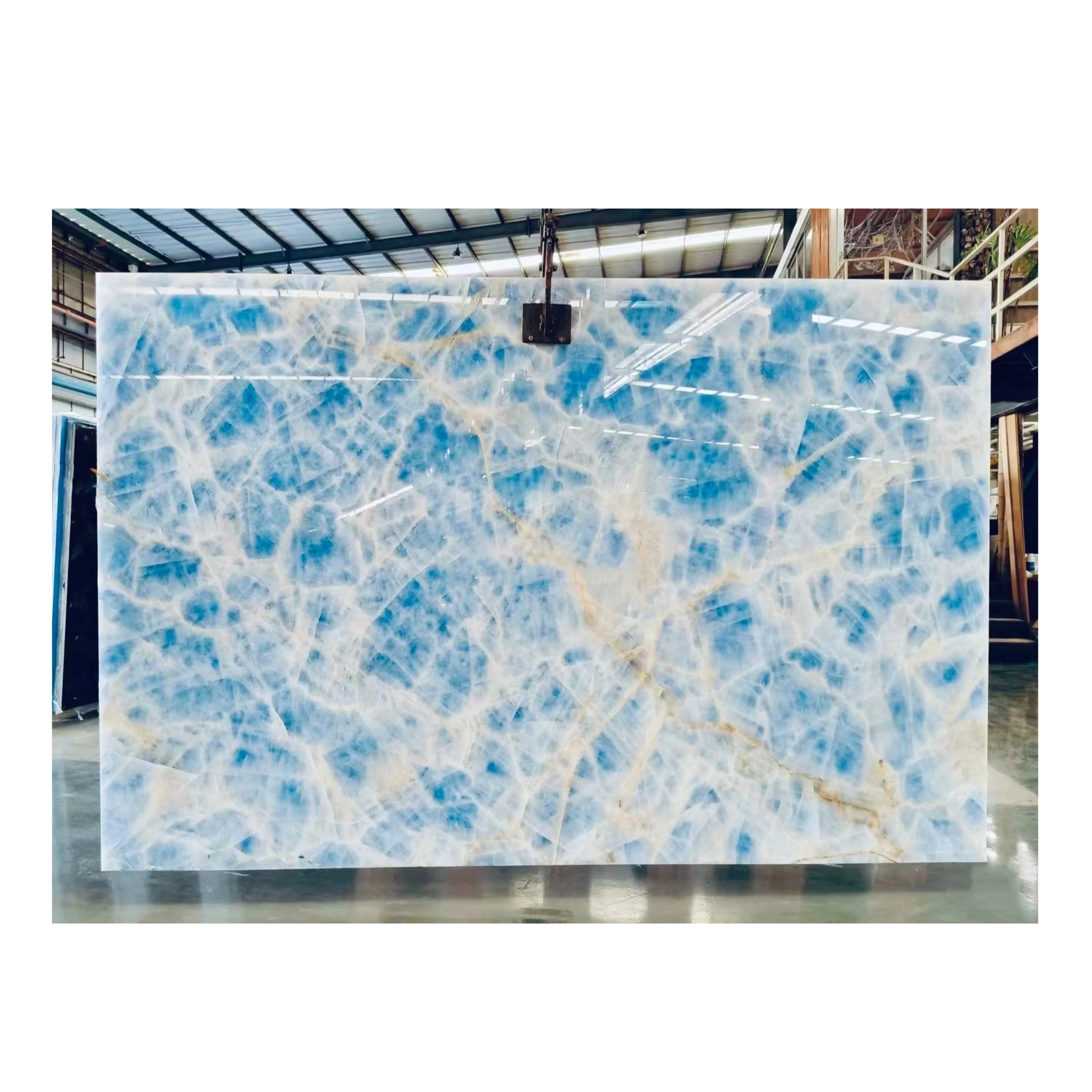 Interior Design Onyx Stone Price Backlit Golden Sky Blue Natural Precious Marble Jade Slab Onice For Flooring Tiles Countertop