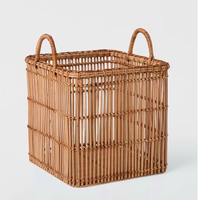 Woven rattan storage basket with new design, elegant style for home decoration made in Vietnam