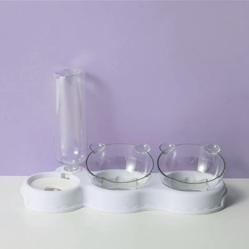 Pet Supplies Anti Slip 3 in 1 Cat Dog Bowl Pet Feeder Food Water Automatic Drinking Bottle Fountain Pet Water Dispenser
