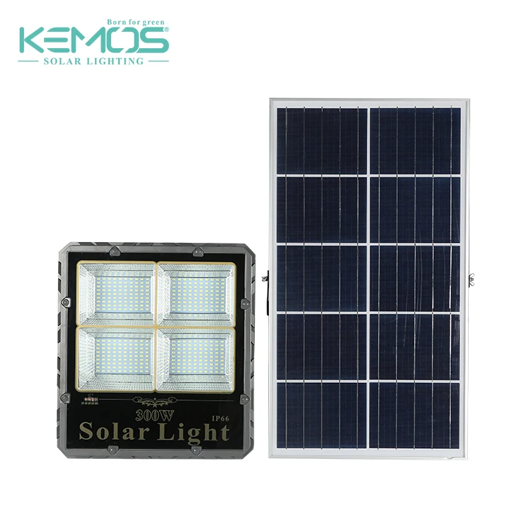 KEMOS Best Quality Ip66 Waterproof Outdoor Square Lighting SMD 30w 60w 100w 200w 300w LED Solar Flood Lamp