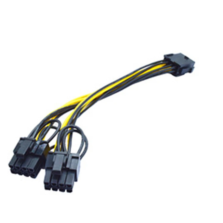 Gpu Molex 8 Pin Male 6 Pin Pci Express To 2 X Dual Pcie 8pin (6+2) Female Graphics Video Card Pci-e Splitter Hub Power Cable