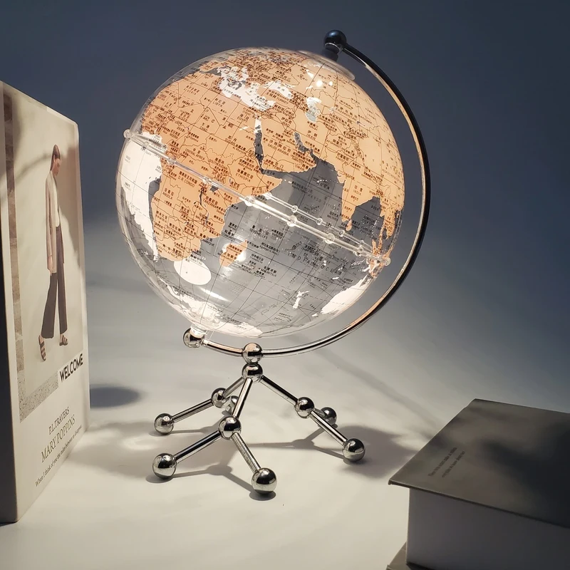 Wellfun Gift Sets For Women Earth Lamp Graduation Gift Illuminated Novelty Gifts Globe Earth Globe Decor Globe