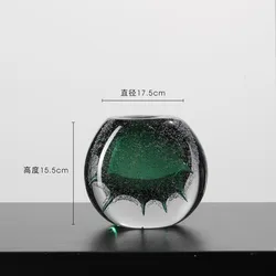 Spot light luxury decorative crystal bubble glass bowl mini glass vase home decoration transparent hydroponic vase