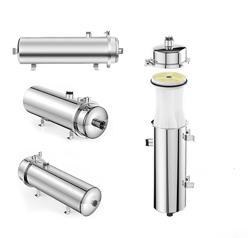stainless steel filter housing pvdf washable ultrafitration membrane water purifier mineral stones well rain water filter