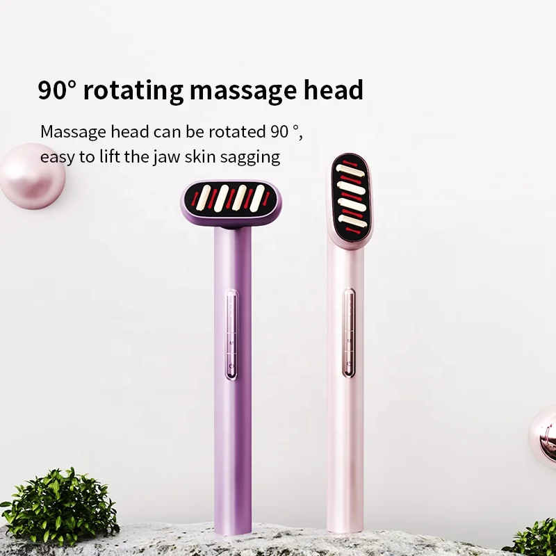New Design Anti-aging Facial Massager Magic Eye Beauty Pen Advanced Skincare Wand With Red And Blue Light Therapy