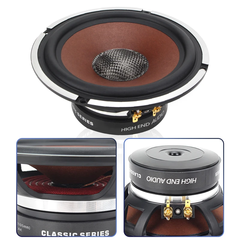 High End 3 Way Sound 6.5 Inch Electronic Components Car Speakers 2-way For Car Stereo Audio Aluminium